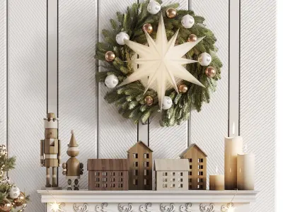 Christmas Tree and Decoration Set 009 3D model
