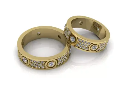 Jewelry Wedding Ring Gold 3D print model