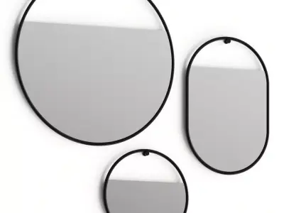 Northern Spiegel Peek Circular Mirrors 3D model