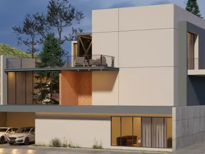 luxury villa house exterior 3D model