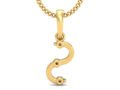 Solitaire Women Pendant 3dm STL OBJ FBX Renders Details 3D print model 35