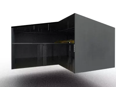 Modular Low Poly Factory Kit Scaleable Warehouse Low-poly 3D model