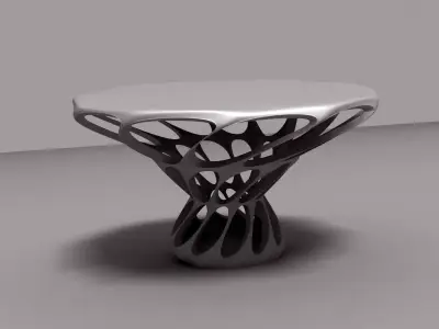 Table with spiral design 3D print model
