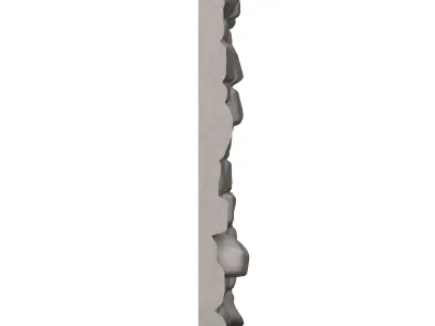 Low Poly Stone Wall Section 3D print model