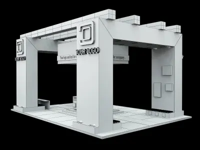  Booth Exhibition Stand a507  3D model
