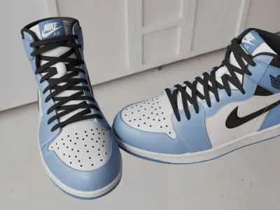 AirJordan 1 Retro HighOG Color Blue  Low-poly 3D model