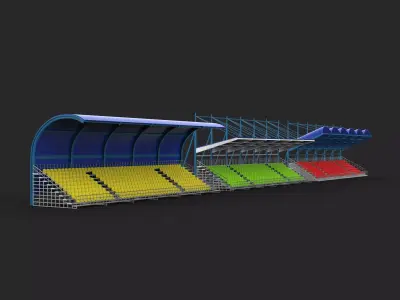 Stadium seating tribune 3D model