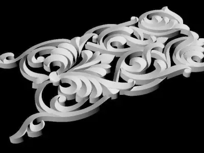 Central decor ornament for furniture 3D model 478