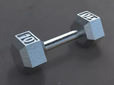 Dumbbell 10 lbs Free low-poly 3D model
