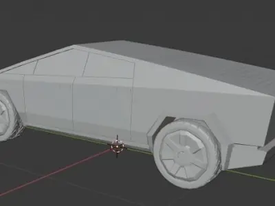 Tesla Cyber truck Free low-poly 3D model purchase