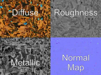 Enchanted Treasure Chest with Filigree and Inlays model pack Low-poly 3D model