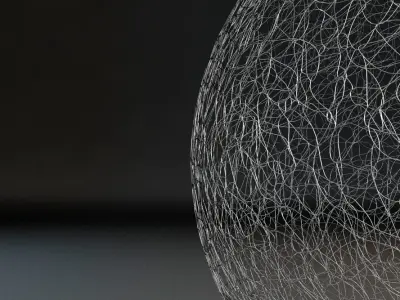 Wire Ceiling Lamp 3D model