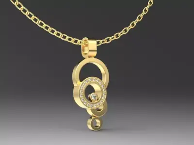 Pendant like Chopard Happy Bubbles 3D print model 3D print model