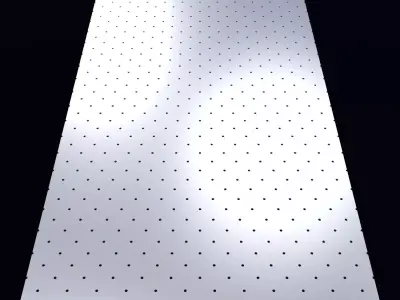 Perforated panel in 45 degree staggered pattern 3D Model Collection