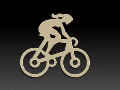 Biker woman  3D print model