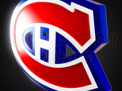 Montreal Canadiens logo - Cinematic - 3D print 3D model