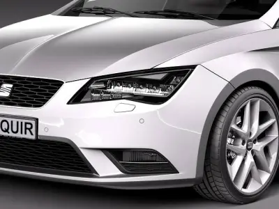 Silver Seat Leon 2013 3D model
