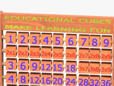 Educational Cubes Low-poly 3D model