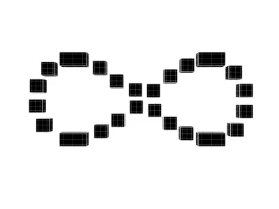 Infinity Symbol v7 001 Low-poly 3D model