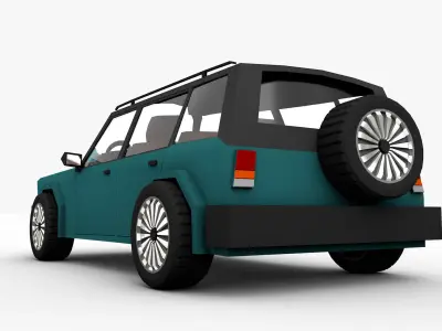 Generic SUV Low-poly 3D model