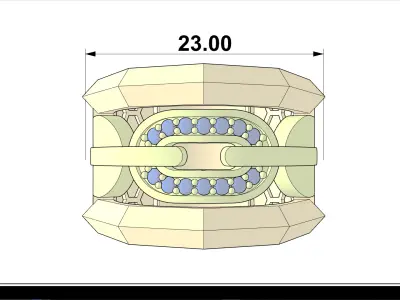 ROWS FACCET RING NIMA  Free 3D print model