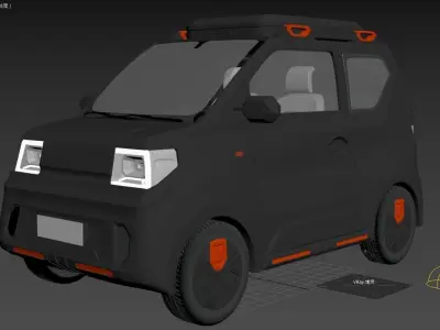 New energy electric mini EV GB mini car 2022 3D model