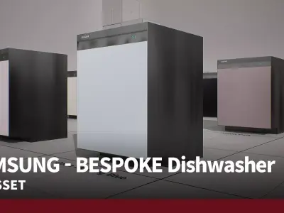 SAMSUNG - BESPOKE Dishwasher Low-poly 3D model