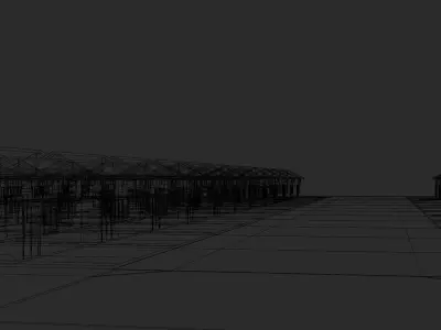 Free Low Poly Neighbourhood For Simple Rendering Free low-poly 3D model