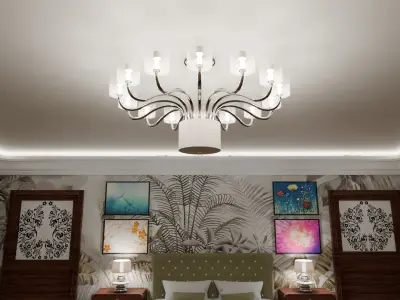 Luxury Modern Bedroom 3D Model Low-poly 3D model