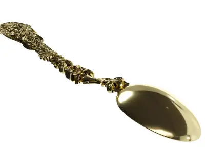 Royal Gold Premium Elite Teaspoon 3D model