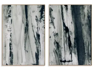 Abstract Painting Frame set 3D model 300