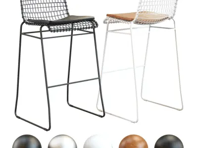 Crate and Barrel - Tig Bar Stool 3D model