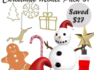 Christmas Model Pack 01 Low-poly 3D model