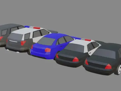 LowPoly Car Pack Low-poly 3D model