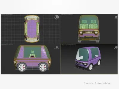 Electric concept  car ROBOID 3D model