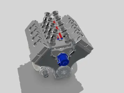 MMR Billet Coyote X Engine 5 Configs  3D print model