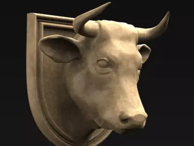 Bull Head 2 3D Model 3D print model