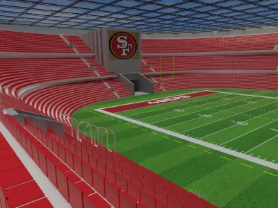 San Francisco 49ers - American Football Stadium  Low-poly 3D model