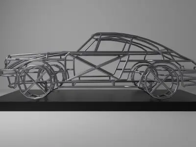 Frame of Porsche 991 3D model