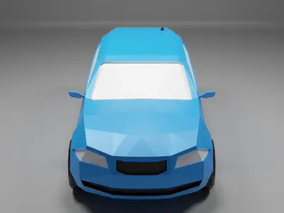Polygonal car Low-poly 3D model purchase