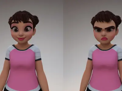 girl sport 3D model
