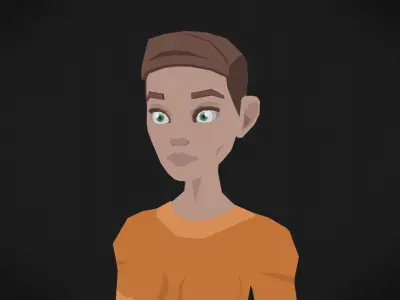 Colorly - Prisoner Girl - Game Ready - Rigged - Customizable Low-poly 3D model