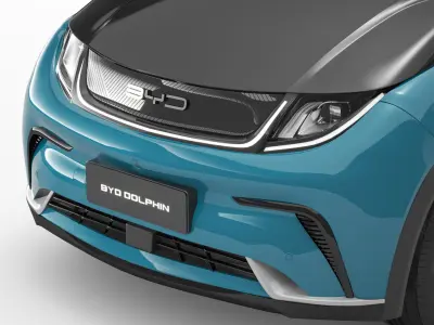 2024 BYD Dolphin With Interior 3D model