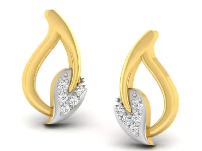 Solitaire Women Earring 3D print model