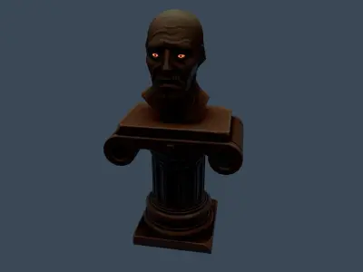 Pedestal bronze 1 Low-poly 3D model