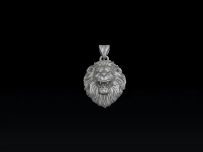 Lion Pendant 3D print model