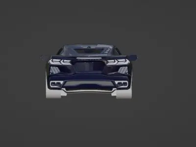 corvette c8 3D print model