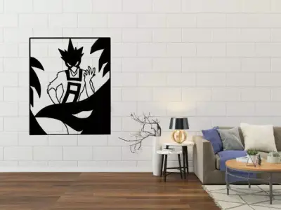 TOKOYAMI WALL DECORATION STENCIL BOKU NO HERO Free 3D print model