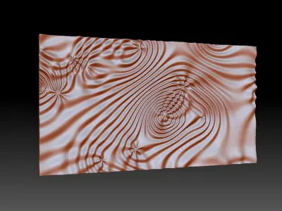 Flow 6371 wavy 3D relief for CNC milling 3D print model