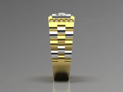 Luxury man Rolex design diamond ring model ror0025 3D print model